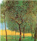 Gustav Klimt Canvas Paintings - Orchard